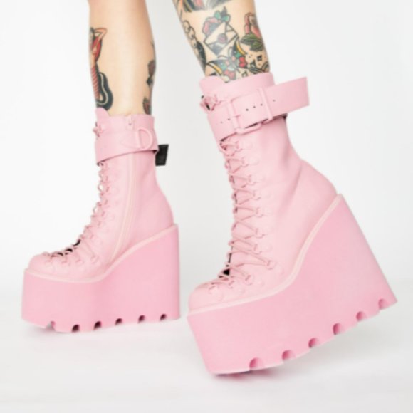 Dolls Kill Shoes Sugar Thrillz Bubblegum Traitor Boots Dolls Kill
