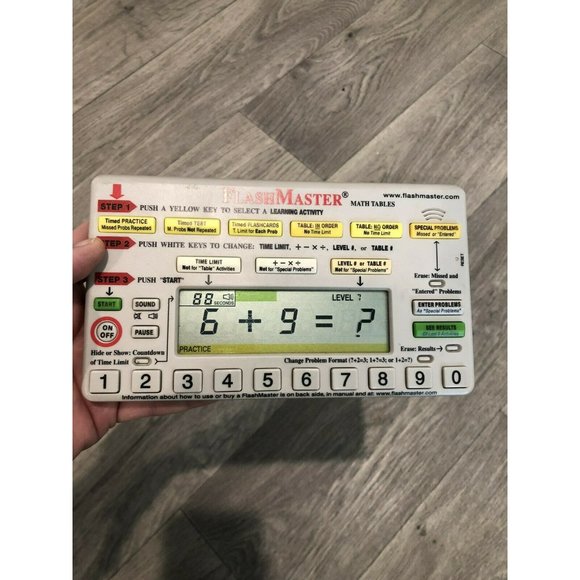 FlashMaster Toys Flashmaster Math Tables Electronic Learning Tool