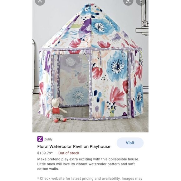 Land Of Nod Games Land Of Nod Floral Watercolor Pavilion Playhouse