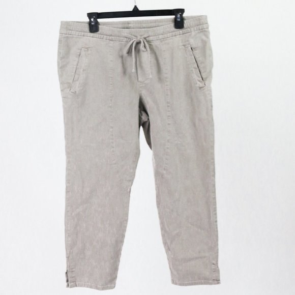 James Perse Pants & Jumpsuits Standard James Perse Tan Capri Pants Cargo Casual Cotton