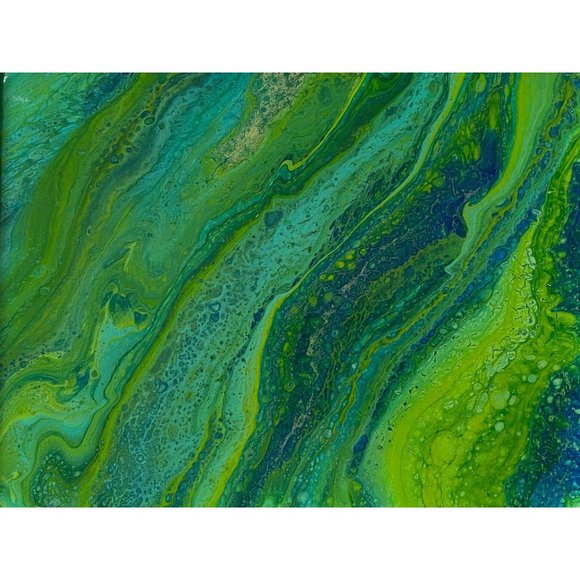 Hand Crafted Art Original Art A River Runs Through It Acrylic Resin