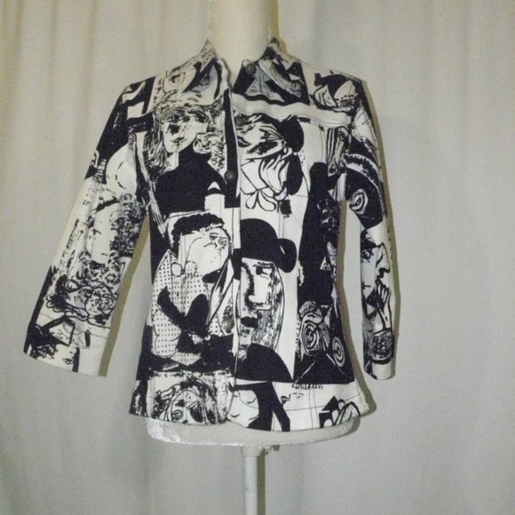 Mirror Image Jackets & Coats Mirror Image Stunning Black White