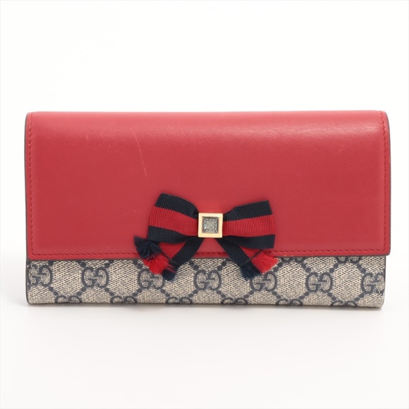 Gucci Bags Gucci Gg Supreme Pvc And Leather With Bow Poshmark