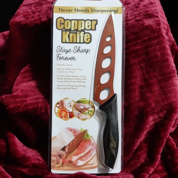 Tekno Kitchen 2 9 Nip Copper Chef Knife Never Needs Sharpening
