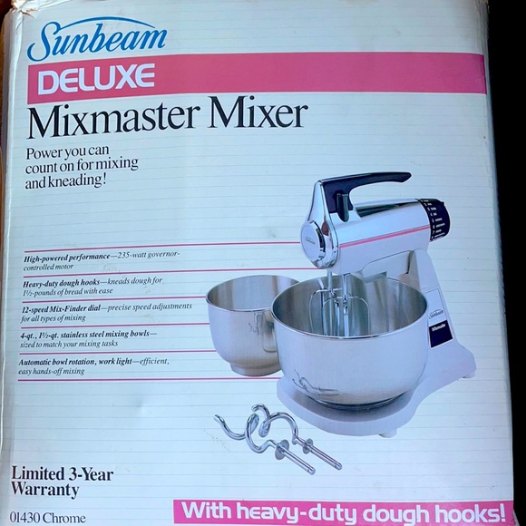 Sunbeam Kitchen Sunbeam Deluxe Mixmaster Mixer With Heavy Duty