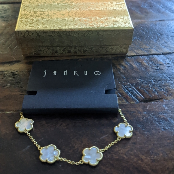 JAN KOU Jewelry Jan Kou Bezeled 4k Gold Plated Mother Of Pearl