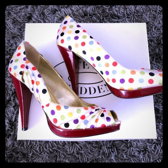 Steve Madden Shoes Steve Madden Multi Color Polka Dot Platform