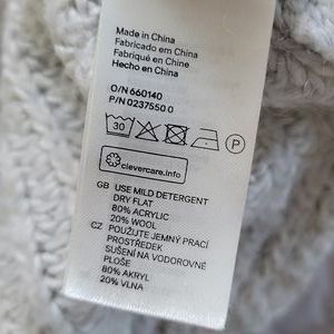 Divided Sweaters Divided Gray Cropped Oversized Cowl Neck Sweater