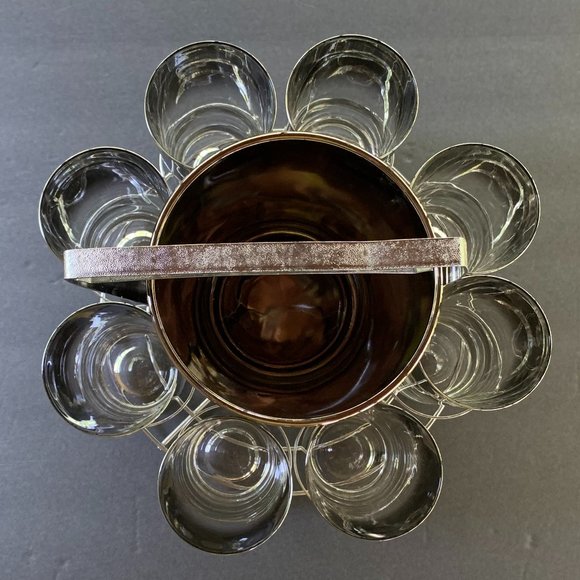 Queen's Lusterware Dining Vtg 6s Silver Queens Lusterware Bar Set