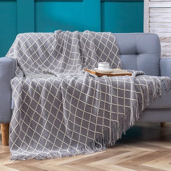 Bedding Luxury Knitted Blanket Oversized Luxury Throw Gray Poshmark