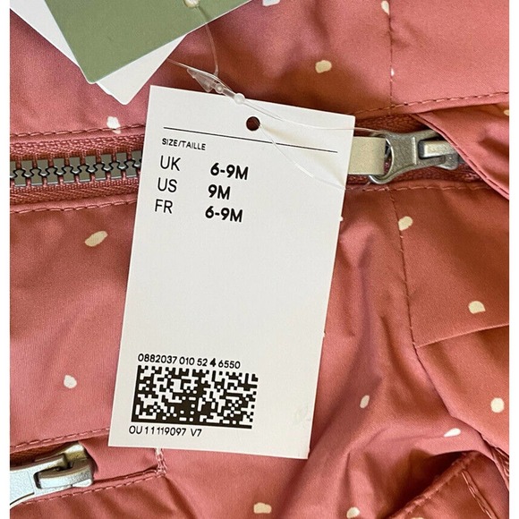 H&M Jackets & Coats Hm Baby Girl 9m Snowsuit Pink Polka Dots Fur