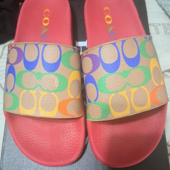 Coach Shoes Coach Udele Rainbow Slides Authentic Poshmark