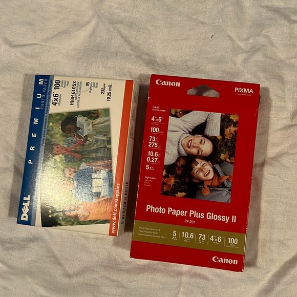 Canon Media 2 Packs Of Glossy Photo Paper 4 X 6 0 Sheets Per Box