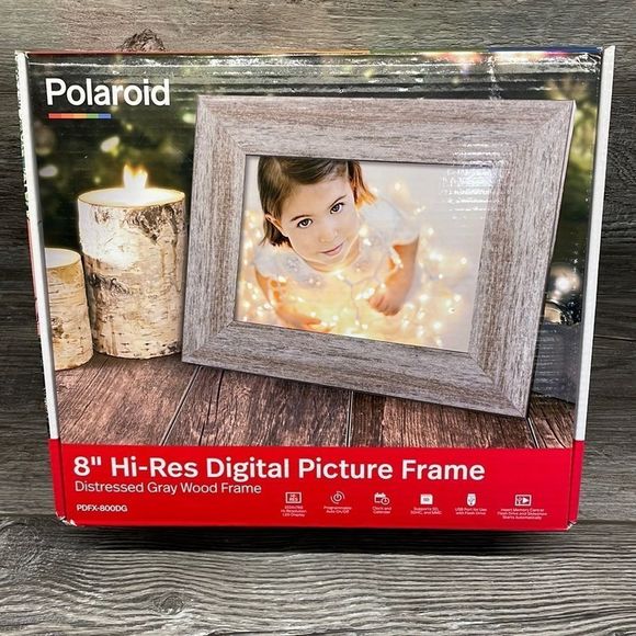 Polaroid Accents Polaroid 8in Digital Photo Frame With Decorative