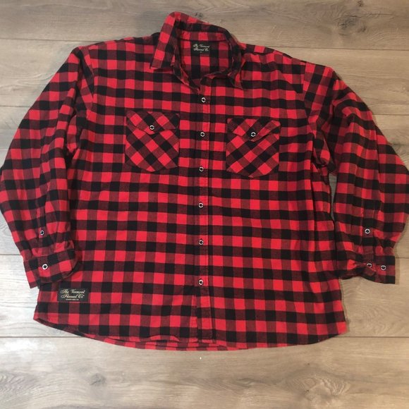 The Vermont Flannel Co Shirts The Vermont Flannel Co Mens Red Black