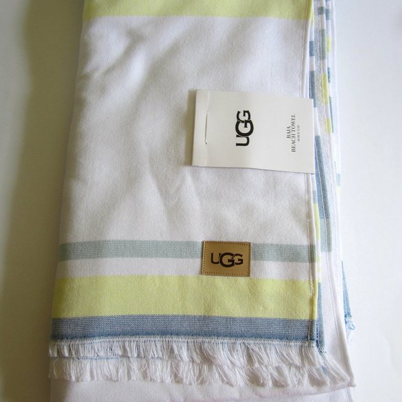 UGG Bath Ugg Baja Beach Towel Striped Yellow Poshmark