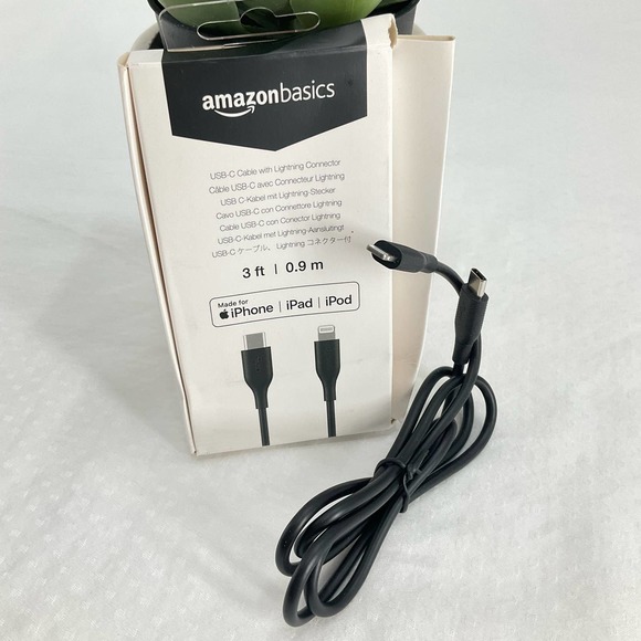 AmazonBasics Cell Phones & Accessories Usbc Cable With Lightning