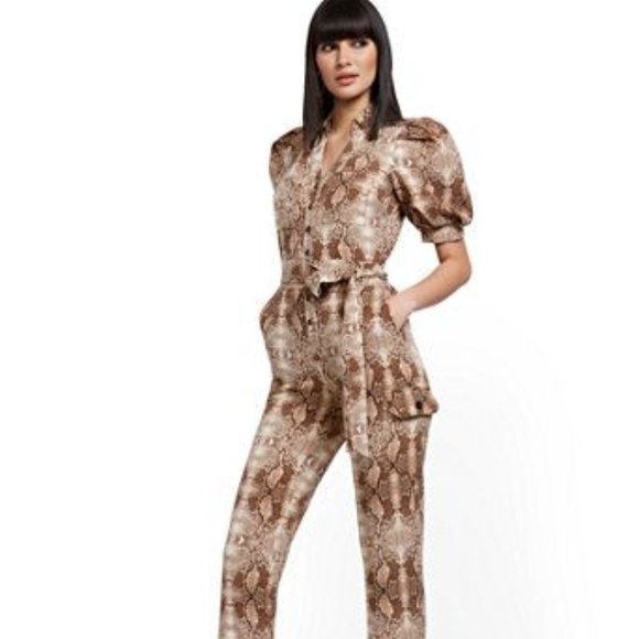 New York & Company Pants & Jumpsuits New York And Co Snake Jumpsuit