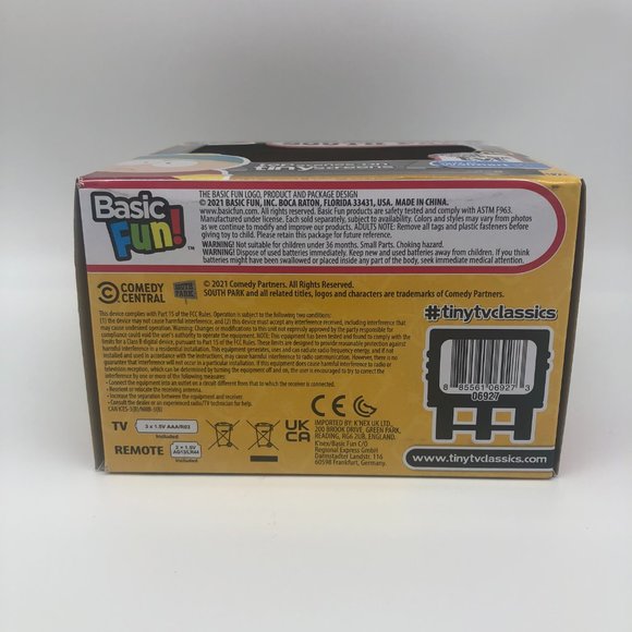 Basic Fun! Toys Basic Fun Tiny Tv Classics Realworking Tiny Tv With Remote South Park