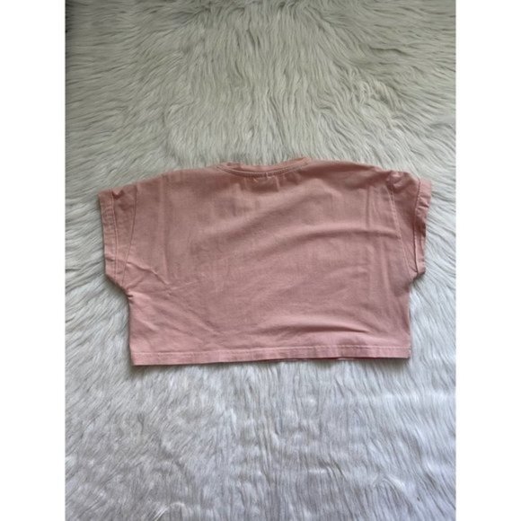 Gymshark Tops Gymshark Light Pink Logo Fraction Crop Top Size Small