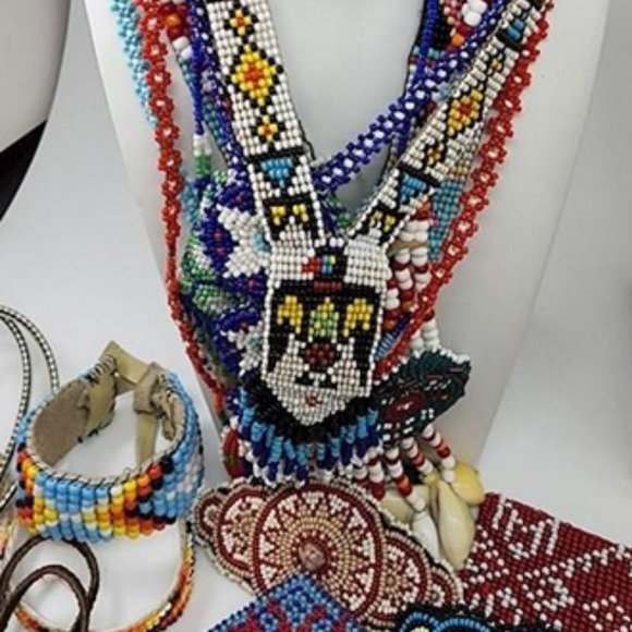 Native American Jewelry Vintage Native American Beaded Jewelry Lot