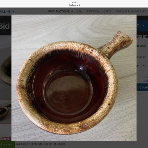 Hull Accents Vintage Hull Pottery Ovenproof Brown Drip Chili Soup
