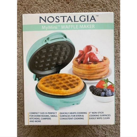 Nostalgia Kitchen Nostalgia Mymini Waffle Maker Teal Poshmark