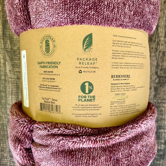 Berkshire Bedding Berkshire Eco Plush Throw Blanket 5 X 70 Windsor