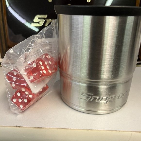 SnapOn Games New Snapon Tools Dice Cup With 5 Red Dice Socket