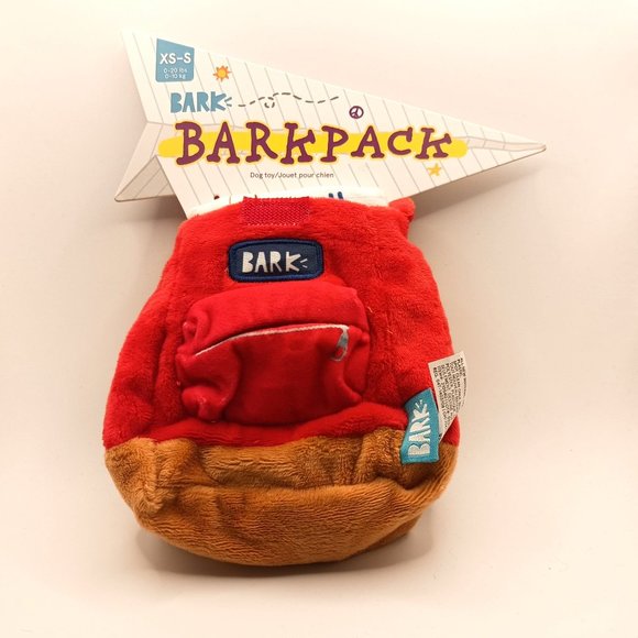 Barkbox Small Pets Barkbox Back To School Barkpack Dog Squeaker Toy Red Size Xss Backpack