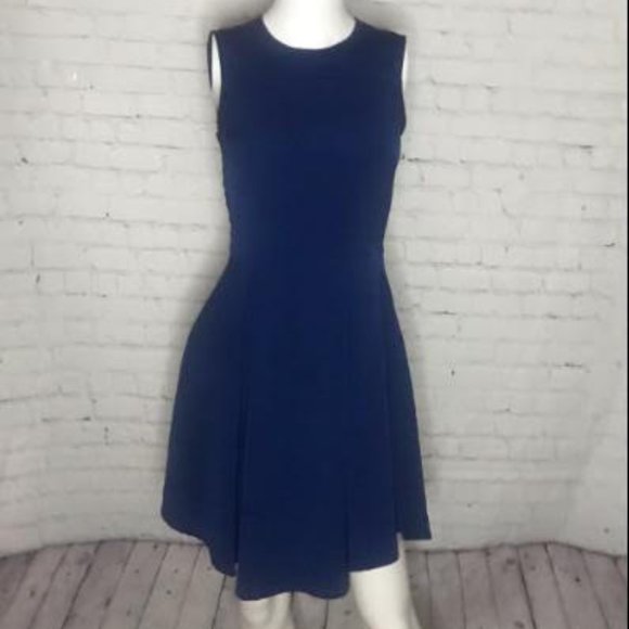 H&M Dresses Hm Blue Fit And Flare Dress Size 4 Poshmark
