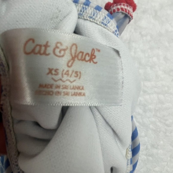 Cat & Jack Swim Cat And Jack Size Xs 45 Girls Swimsuit Red White