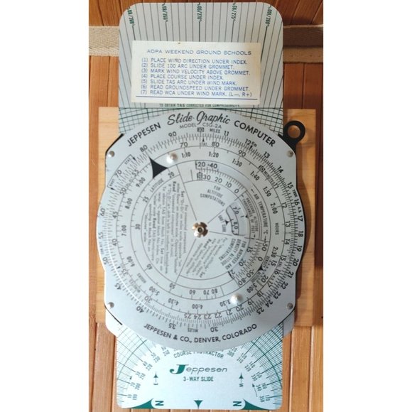 Jeppesen Other Vintage Jeppesen Csg2a Slide Graphic Computer 3way