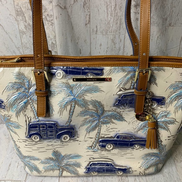 Brahmin Bags Brahmin Copa Cabana Tote Shoulder Handbag Asher Blue