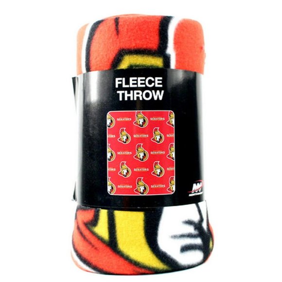 Northwest Bedding Ottawa Senators Fleece Blanket Throw Nhl Soft Multi Logo Blanket Nwt New