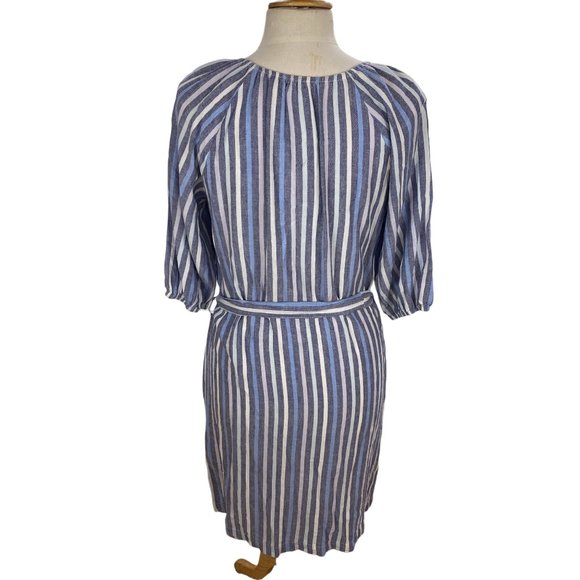 Bella Dahl Dresses Bella Dahl Vertical Stripe Linen Shirt Midi