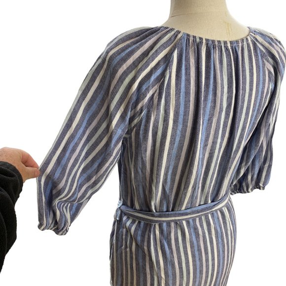 Bella Dahl Dresses Bella Dahl Vertical Stripe Linen Shirt Midi