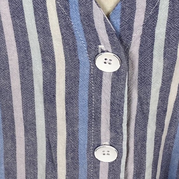 Bella Dahl Dresses Bella Dahl Vertical Stripe Linen Shirt Midi