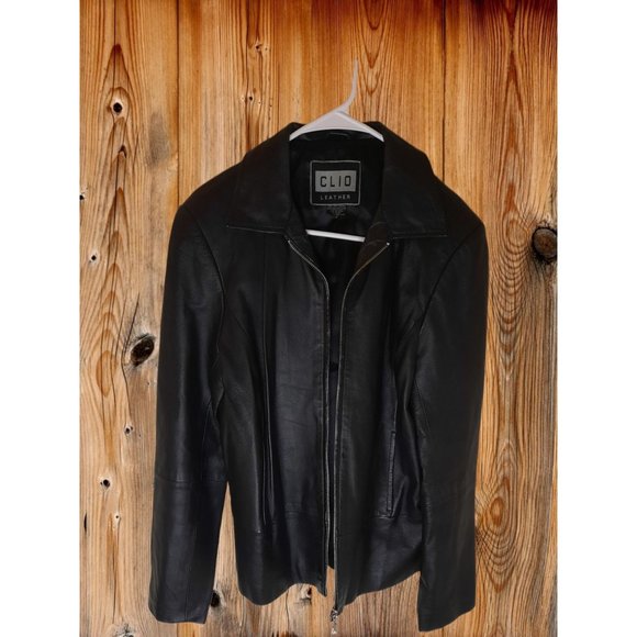 Clio Jackets & Coats Clio Genuine Womens Leather Jacket Size Medium