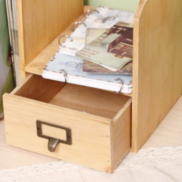Hand Crafted Storage & Organization Wood Drawer Desk Organizer