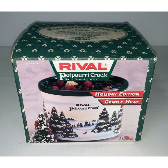 Rival Holiday Vtg Rival Potpourri Crock Pot Holiday Christmas