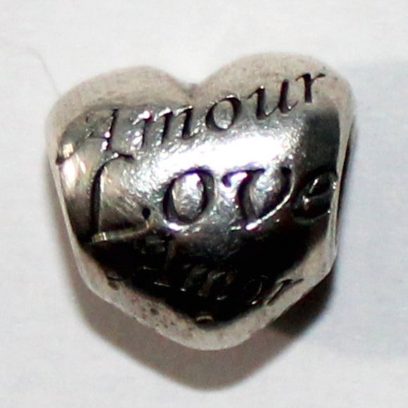 Pandora Jewelry Pandora Sterling Language Of Love Charmbead 79111