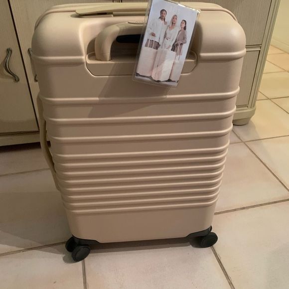 BEIS Bags Nwt Beis Beige Carry On 2 Inch Roller Spinner Suitcase