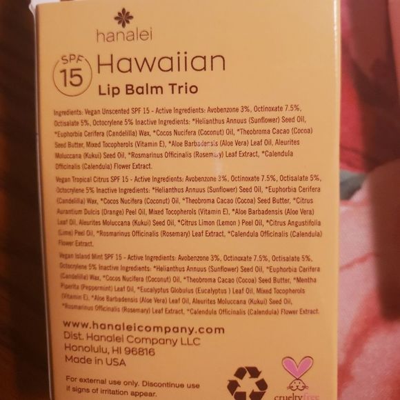 Hanalei Makeup Nib Hanalei Hawaiian Lip Balm Trio Poshmark