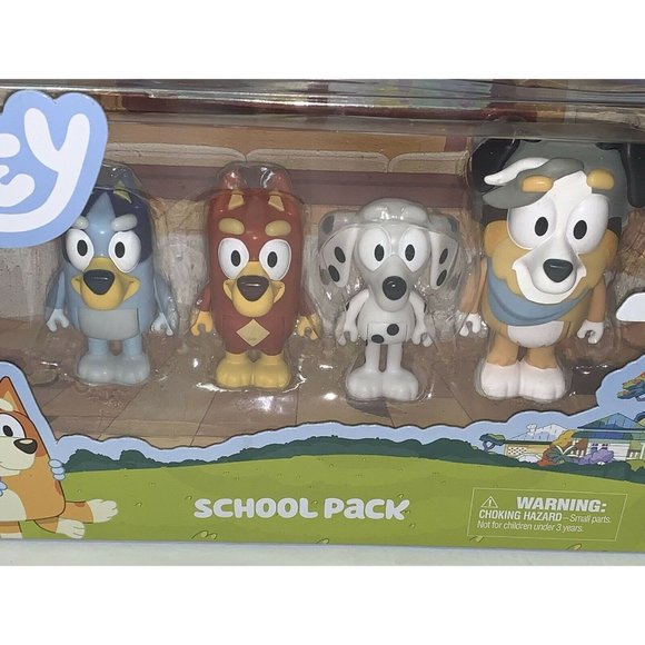 Bluey Toys Bluey School Pack 3 Figures Setbluey Rusty Chloe Calypso