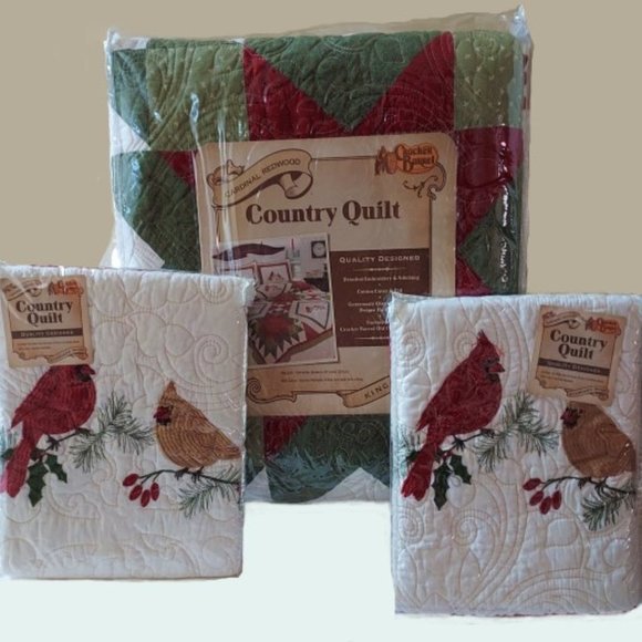 Cracker Barrel Holiday Soldcracker Barrel Vtg Cardinal Redwood King