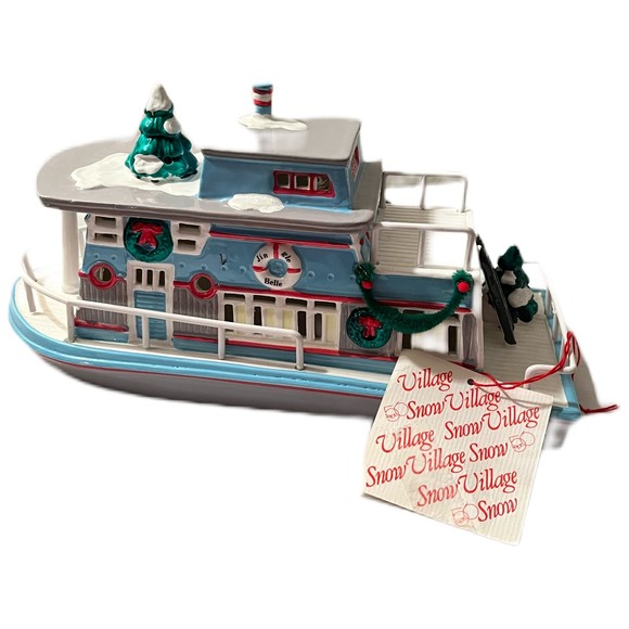 Dept. 56 Holiday Dept 56 Snow Village Jingle Belle Houseboat