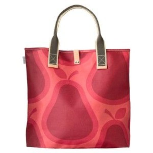 Orla Kiely Bags Orla Kiely Large Coated Canvas Tote Shoulder Bag Red Pear Print Poshmark
