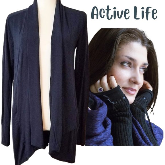 Active Life Sweaters Active Life Navy Blue Open Front Long Sleeve