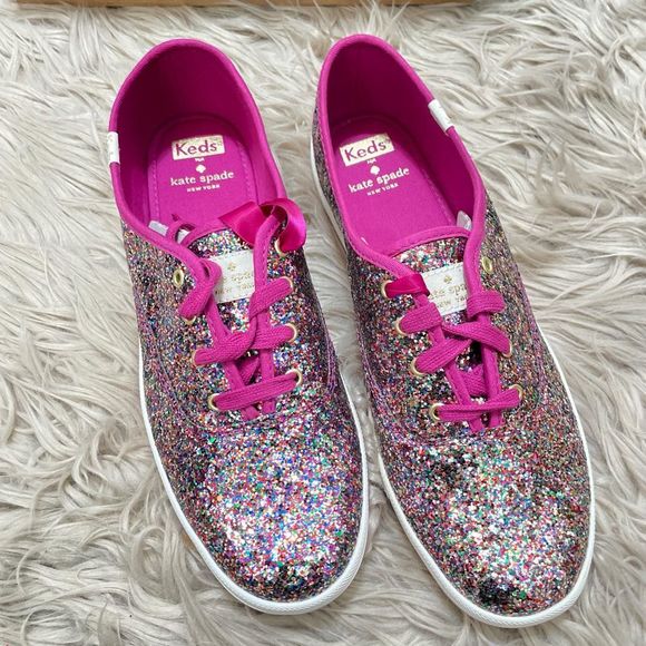 kate spade Shoes Kate Spade X Keds Multicolor Glitter Sneakers 5